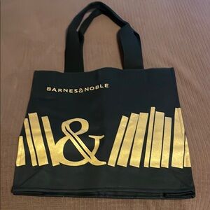 Barnes & Noble Black Tote with Gold Design